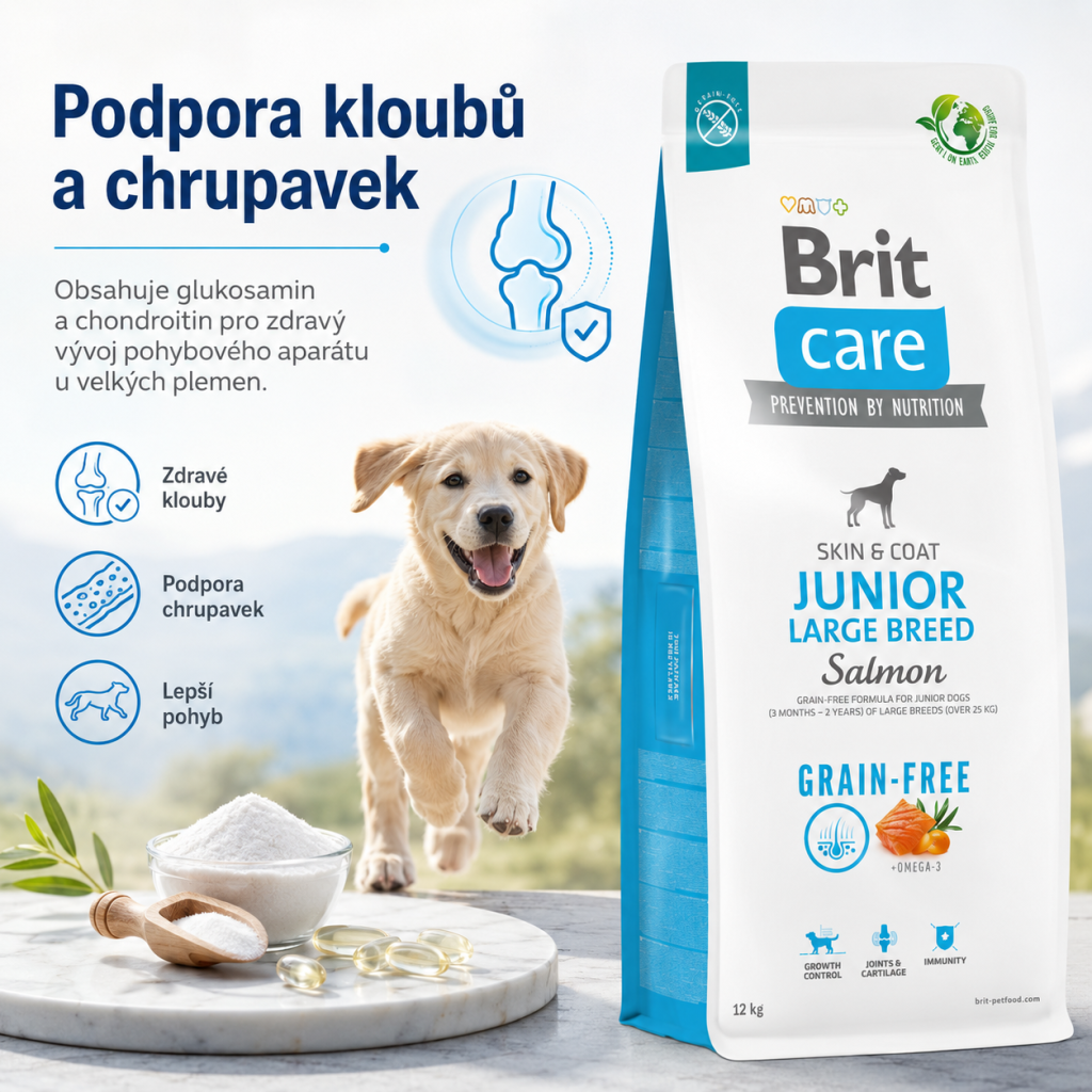 Podpora kloubů a chrupavek u štěňat velkých plemen